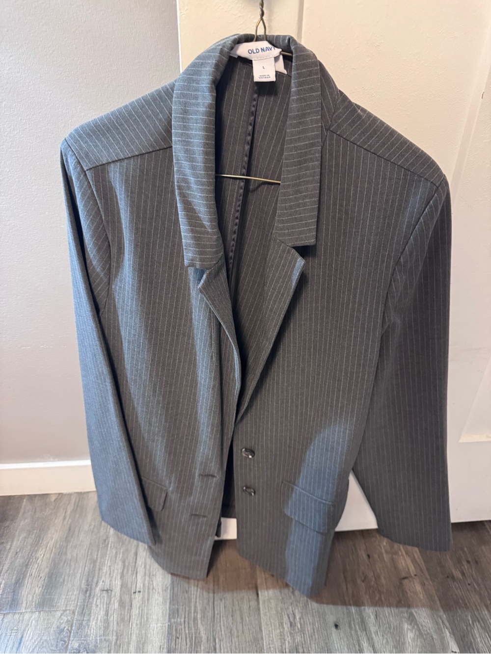 Old Navy Gray Pinstripe Women's Blazer